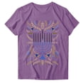 thumbnail image 4 of Blusas de Manga Corta para las Mujeres Divertida Impresión Cuello Redondo Camiseta Vintage, Blusas de Primavera para las Mujeres, 4 of 6