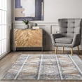 thumbnail image 6 of nuLOOM Dolina SpinClean Tribal Stripes Machine Washable Area Rug, 5' 3" x 8', Dolina Grey, 6 of 8