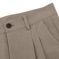 thumbnail image 5 of Men's Old Money Dress Pants Pleated Wide Leg Golf Trousers High Waisted Loose Fit Slacks Button Closure with Pockets for Business Office Fall, Khaki, XL, 5 of 8