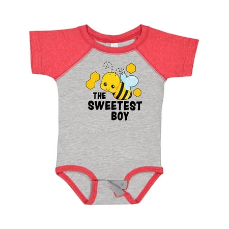 

Inktastic The Sweetest Boy with Bee and Honey Combs Gift Baby Boy or Baby Girl Bodysuit