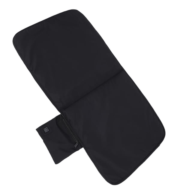 Coussin Chauffant Noir USB avec 3 Réglages de Chaleur pour Chaise de Camping Extérieure Bureau