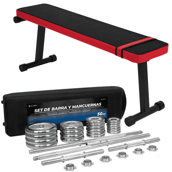 Kit Banco BE-001 con maletin de pesas 50 kg Altera BM-003X50KG