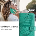 thumbnail image 5 of Butterfly Wallet Case for iPhone 17 Pro with Card Slots & Stand - Shockproof Green, 5 of 5