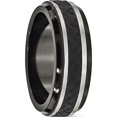 thumbnail image 6 of 8mm Blk Ti Stepped Press Fit w/ Black Carbon Fiber Insert Ban, 6 of 7
