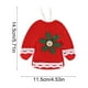thumbnail image 3 of Pack de 6 adornos para árbol de Navidad no tejidos | Renos, Papá Noel, muñecos de nieve, diseños de cajas de regalo | Rojo Plata Sandía Rojo | Tela suave y duradera | Decoraciones ligeras, 3 of 6