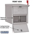 thumbnail image 4 of Mailbox, Gray, Powder Coated, 1 Doors, Pedestal, Aluminum 4325SLV, 4 of 4