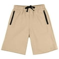 thumbnail image 4 of BIG ELEPHANT Boy's Athletic Shorts with Zipper Pockets and Drawsting, Youth Boys Casual Shorts, 3-Pack, Sizes: 7-17Y, 4 of 9