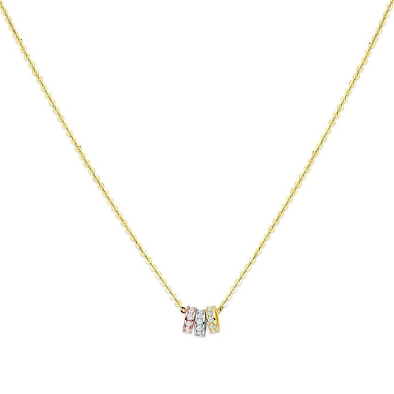 Wellingsale 14k Yellow Gold Polished 0.8mm Link Necklace - 17"
