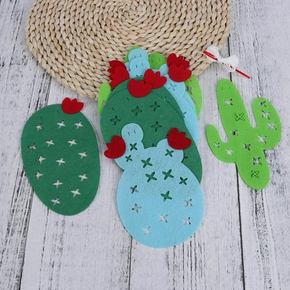 FRCOLOR 9Pieces Cactus Bunting Banner Set Assorted Color Nordic Style For Women Photographing