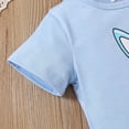 thumbnail image 5 of Toddler Outfits for Boys Baby Boys Easter Clothes Short Sleeve Cute Print T-Shirt and Striped Shorts Set 2 Piece, 5 of 6