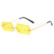 thumbnail image 2 of Gafas de sol divertidas Sunnimix sin montura hoja Amarillo dorado, 2 of 3