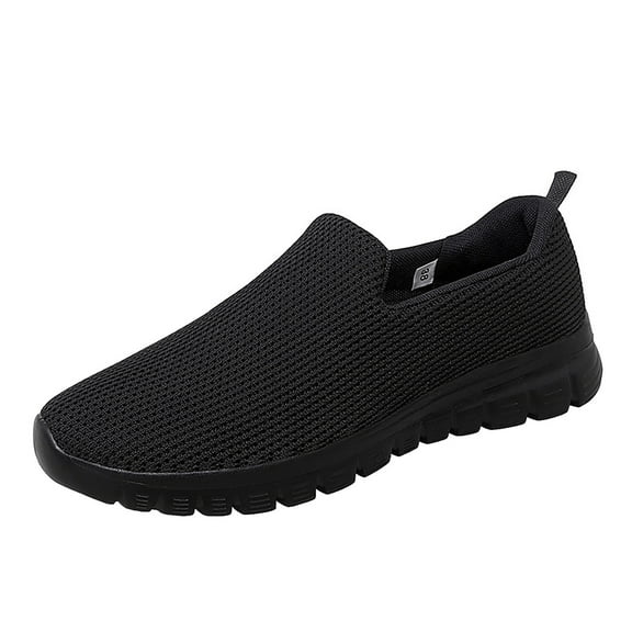 ZPYESWOW Summer Shoes for Women Women's Knit Slip on Shoes | Comfort Walking Shoes | Lightweight Comfort Business Casual Shoes Women Black 11