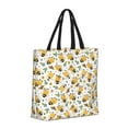 thumbnail image 2 of Sigee Bee and Flowers Print Large Capacity Zippered Tote Bag - Durable, Stylish and Versatile for Everyday Use, 2 of 9