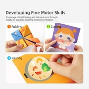 Level 1 Kids Origami Activity Book, Educational Brain Game Craft Kit, Handwork Tool for Fine Motor Skills Creative Gift