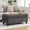 Dark Grey, variant on 45 Inch Large Storage Ottoman Bench with Wooden Tray Coffee Table, Khaki Chenille Upholstered Foot Rest, Multifunctional Foot Stool Ottoman for Living Room, Bedroom & Entryway, Solid Wood Legs