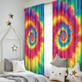 thumbnail image 5 of Blackout Kids Curtains,Colorful Rainbow Tie Dye Spiral Pattern Childrens Insulated Curtains Set Of 2,Bedroom Essentials,Toddler Room Decor 52"x84", 5 of 5