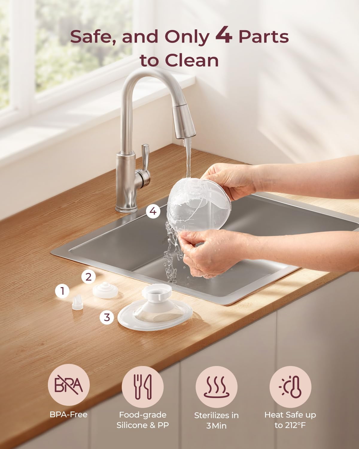 Momcozy M5 Lite Wearable Breast Pump - Electric, Hands-Free, DoubleFit Flange, 3 Modes & 9 Levels, 24mm, 2-Pack