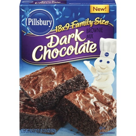 dark chocolate walmart pillsbury brownie mix oz