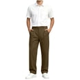 thumbnail image 6 of Enjoytime Men Work Pants Solid Color Stretch Straight Leg Pants Business Casual Dress Trousers with Pockets, 6 of 8