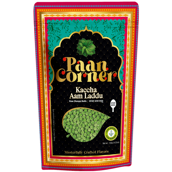 Paan Corner Kaccha Aam Laddu, Raw Mango Balls, Vegan, 4.23oz