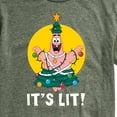 thumbnail image 3 of SpongeBob SquarePants - Patrick Christmas Tree It's Lit - Men's Short Sleeve Graphic T-Shirt, 3 of 6