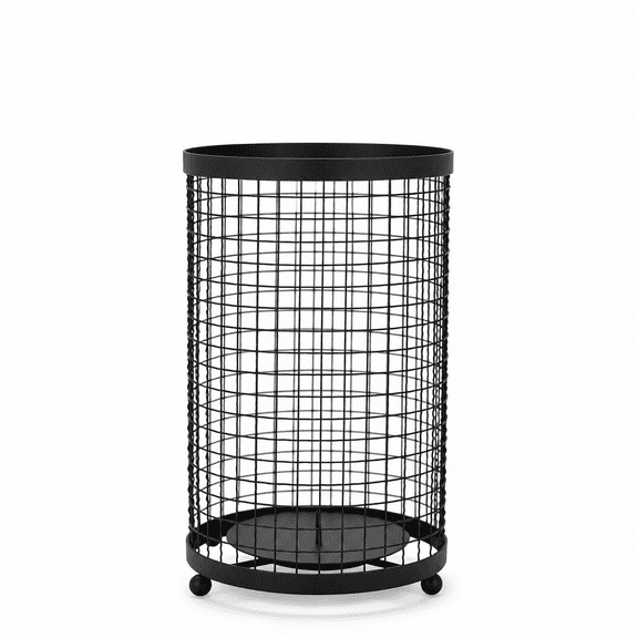 Hosley Large Black Metal Pillar Candle Holder, 9.75 Inch High, Decorative Candle Sleeve for Rustic Farmhouse Home Decor
