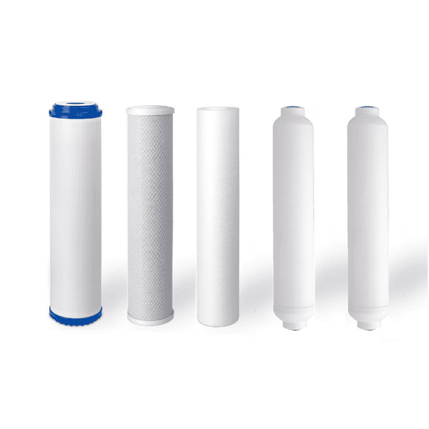 5 REPLACEMENT REVERSE OSMOSIS WATER FILTERS SEDIMENT/CARBON/CALCITE pH