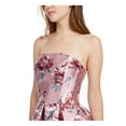 thumbnail image 3 of Speechless Juniors' Strapless Floral-Print Fit & Flare Dress Mauve Wine Size 5, 3 of 4