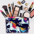 thumbnail image 3 of Robot Unicorn Attack PVC Waterproof Cosmetic Makeup Pouch Organizer Travel Bag Roll Up Small Zipper Pouch for Ladies and Girls, 3 of 6