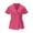 Hot Pink, variant on Scrubs Top for Women Mock Wrap with Pockets, Soft, 4-Way Stretch & Durable Fabric