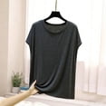 thumbnail image 4 of ClodeEU Women's Modal Crewneck Sleeveless Pullover T Shirt ,Solid Color Casual Layering Tee for Home Gray,Womens Plus XXL, 4 of 6