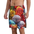 thumbnail image 2 of Cauagu Easter Eggs Print Men's Swim Trunks,Hawaiian Bathing Suit Swimsuits Beach Shorts with Pockets for Men Quick Dry Swimming Board Shorts-3X-Large, 2 of 6