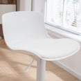 thumbnail image 4 of Kidol&Shellder 1PCS Height Adjustable Swivelable PU Leather Bar Stools with Backrest, White, 4 of 6