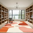 thumbnail image 2 of ODIKA 2'x3' Machine Washable Non-Slip Area Rug, Abstract Burnt Orange High Traffic Rug, Orange, 1085809, 2 of 7