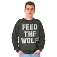 thumbnail image 5 of Feed The Wolf Sarcastic Hangry Gym Sweatshirt for Men or Women Brisco Brands L, 5 of 6