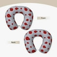 thumbnail image 3 of KLL Ladybug Pattern Memory Foam Cervical Neck Pillow Versatile U-Shaped Pillows for Home/Office/Camping/Travelling/Soft Washable Cover, 3 of 8