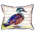 thumbnail image 2 of Female Wood Duck Script Small Indoor/Outdoor Pillow 11x14, 2 of 3