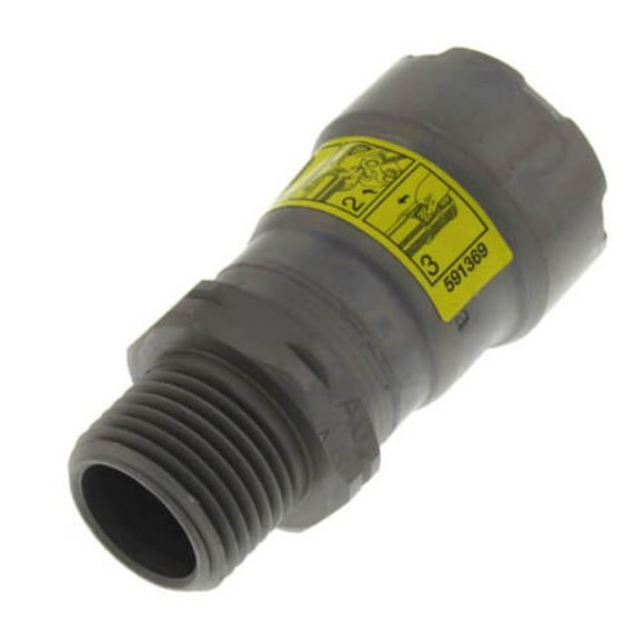 Viega QVG-25101 0.5 in. Steel Adapter MegaPressG&#44; P X MPT Pipe Fitting&#44; Black