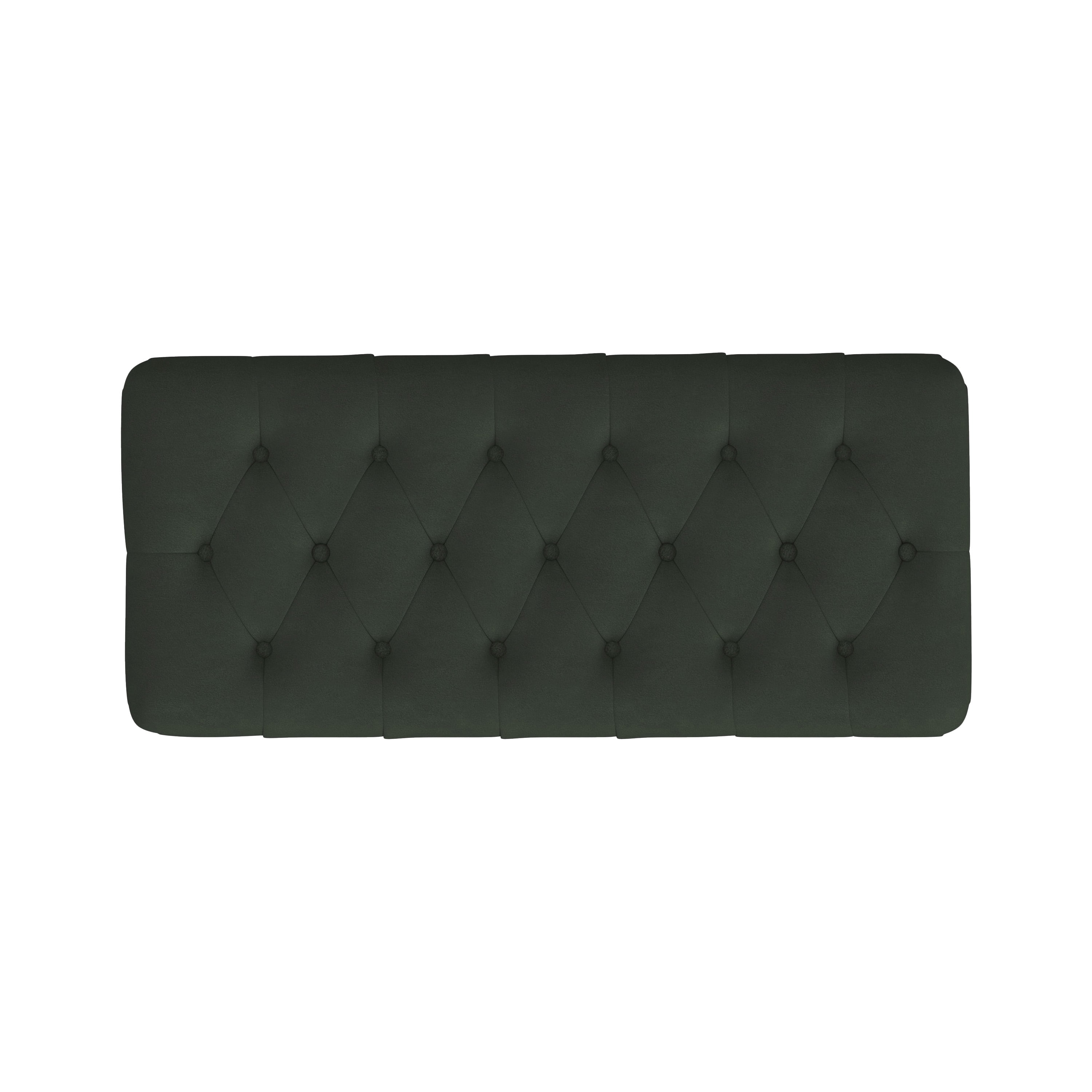 HomePop Button Tufted Storage Bench, 40"W x 18"D x 18"H, Loden Green Velvet