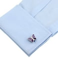 thumbnail image 5 of Perfect Cufflinks Butterfly Lavender Crystal Cufflinks, Rhodium, 5 of 5