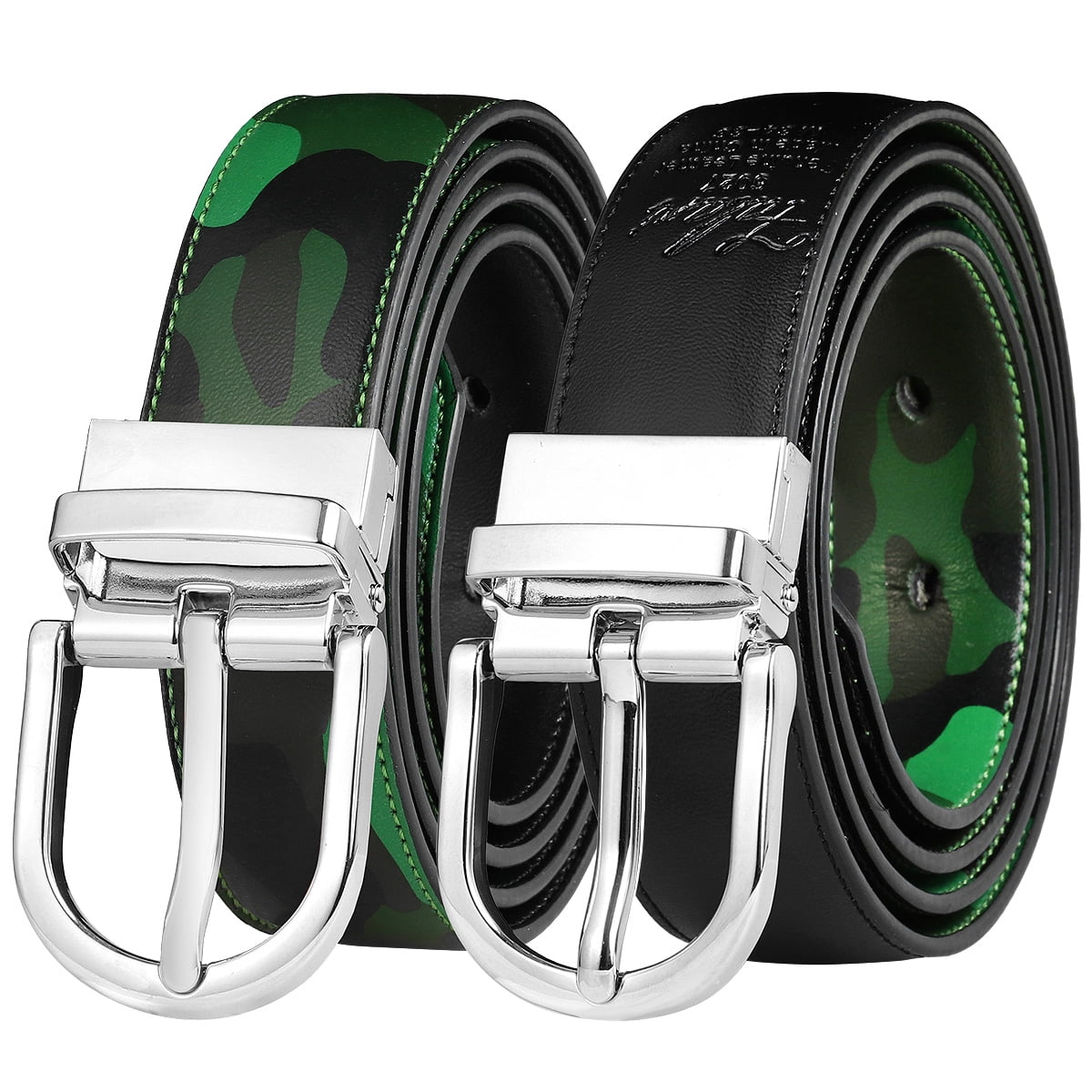 Falari Men's Full Grain Leather Belt - 38mm Wide, Stainless Steel Buckle, Dress Belt, Gift Box - View #12
