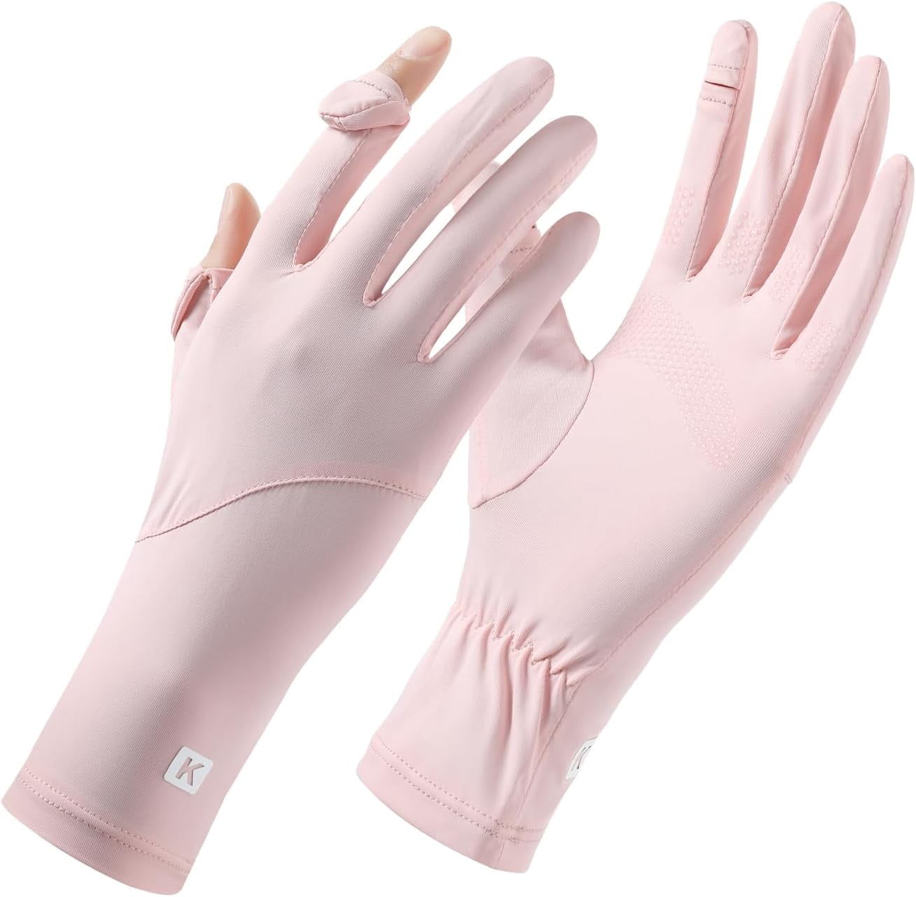 Ice Silk Sunscreen Gloves UV Protection Mittens Non-Slip Touch Screen Driving Gloves for Cycling Riding Golfing Hiking