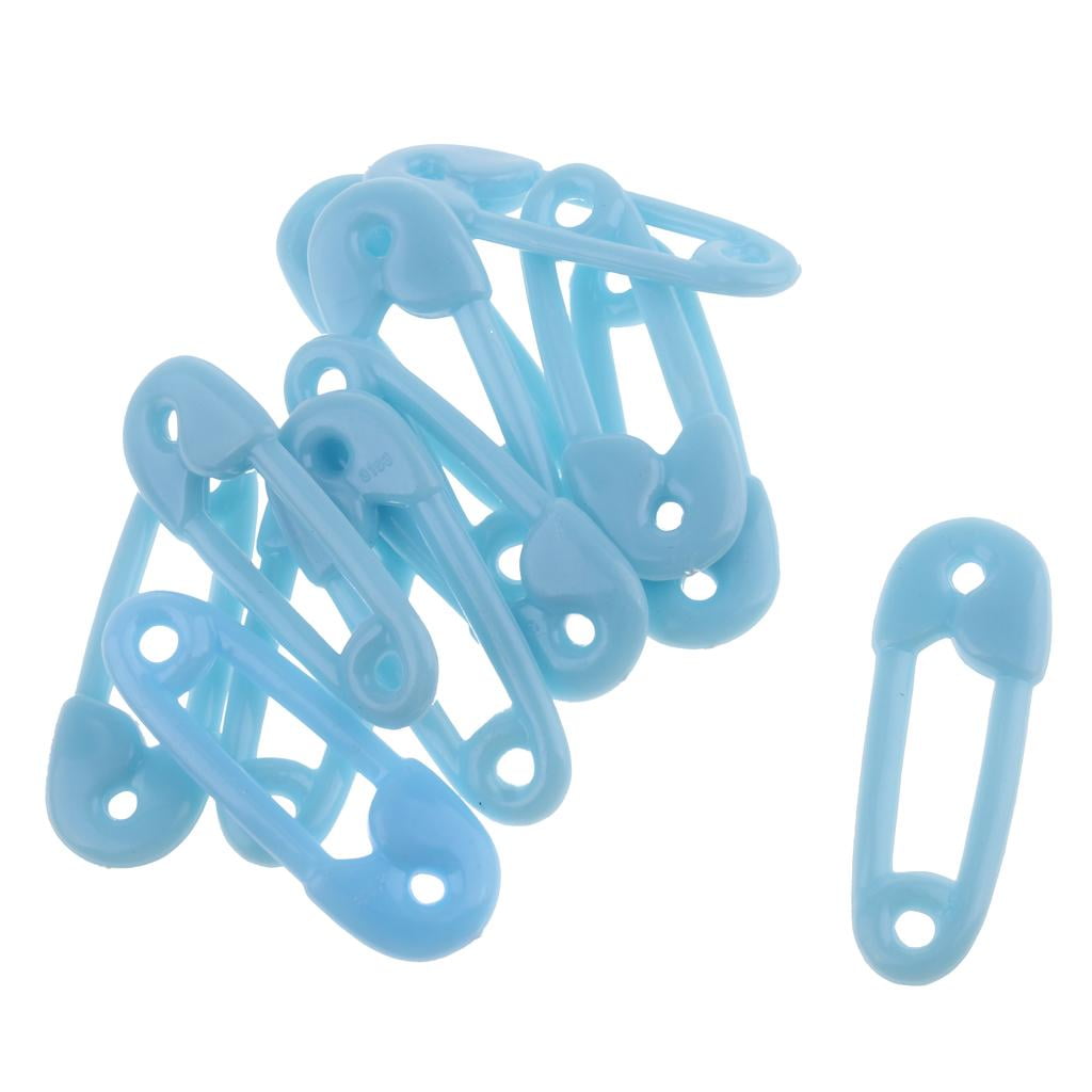 Baby Shower Favours/Decorations Large Blue Plastic Nappy Pins 