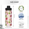 thumbnail image 3 of Fotbe Hand Drawn Strawberry Pattern 18 Oz Sports Insulated Kettle Vacuum Cup Stainless Steel Travel Mug Cup Thermal Flask,Insulated Kettle for Cycling Gym Basketball Outdoor, 3 of 7