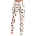 thumbnail image 4 of Sewkxo Pajama Pants for Woman Fashion Elastic Waist Drawstring Star Print Pajama Pants Fall Winter Casual Loose Lounge Pants with Side Pockets,Light pink 2XL, 4 of 5