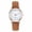 I003- Brown, variant on Gift for Her, Ladies Watch, Water Resistant, Luminous Hands, Green Luminous Markers, Faux Leather, Stainless Steel Case, Easy to Read Dial, Analog Timepiece, Casual Watch,