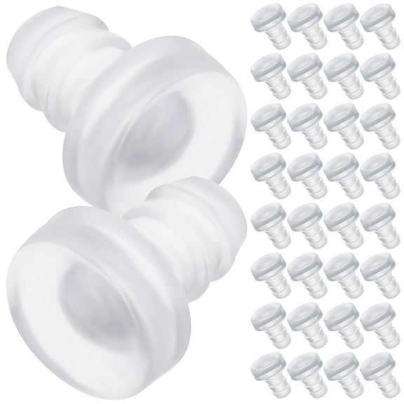 GAXIRE Clear Cabinet Bumpers 200Pcs Cylindrical PVC for Furniture Protection 0.39X0.28X0.28in