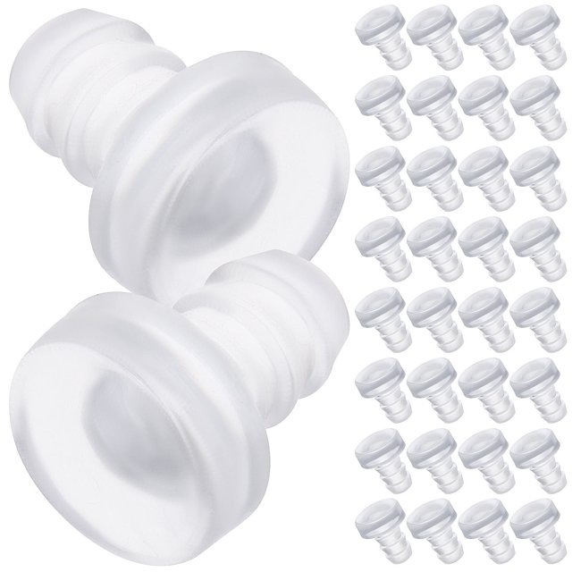 OULII Bouchon de Porte d'Armoire 200 Pcs PVC Cylindrique Transparent pour Meubles 1.00X0.70X0.70cm