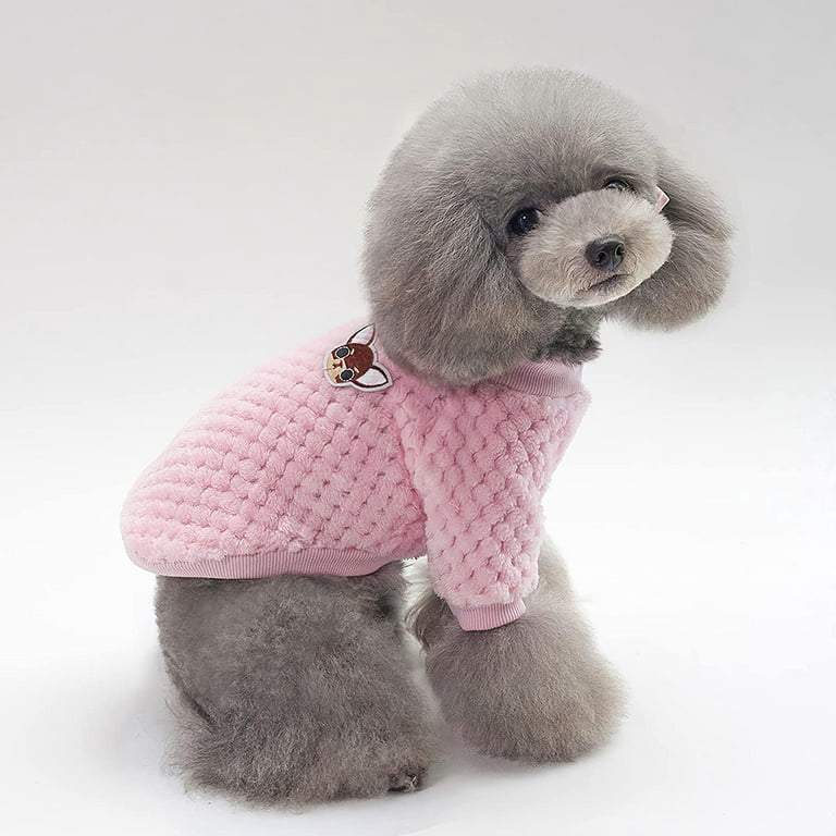 QWZNDZGR Dog Sweaters for Small Dogs, Pet Girl Dog Clothes, Fleece Puppy  Sweater for Extra Small Dogs, Cold Weather Chihuahua Sweater Teacup Yorkie