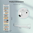 thumbnail image 3 of Over The Door Pantry Organizer, 10-Tier Pantry Organizers and Storage with Adjustable Baskets, 10+2 Metal Hanging Spice Rack for Home & Kitchen Essentials, Laundry Room Bathroom Organization, White, 3 of 7